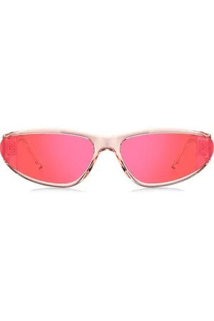 HUGO BOSS Gafas de sol de acetato rosa con lentes en el mismo tono