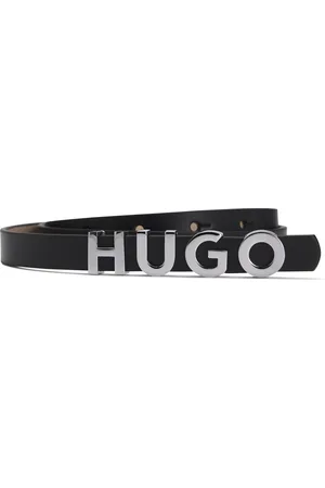 HUGO BOSS Cinturón de piel italiana con hebilla con logo