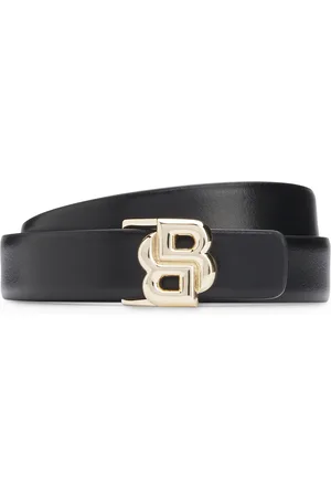 HUGO BOSS Cinturón reversible de piel italiana con monograma Double B en la hebilla