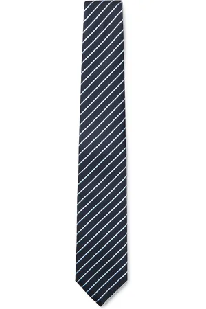 HUGO BOSS Corbata a rayas diagonales en jacquard de mezcla de seda