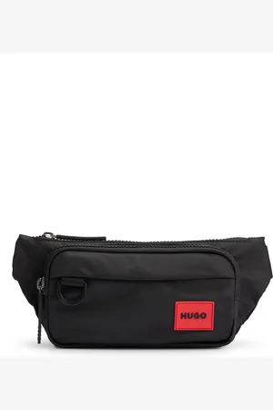 HUGO BOSS Riñonera con parche de logo rojo