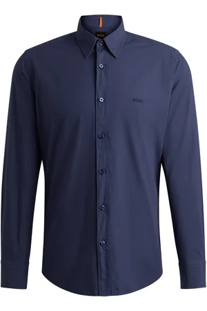 HUGO BOSS Camisa regular fit en popelín de algodón