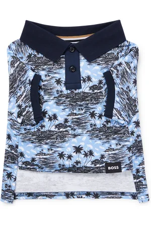 HUGO BOSS Polo para perros en algodón con estampado de palmeras