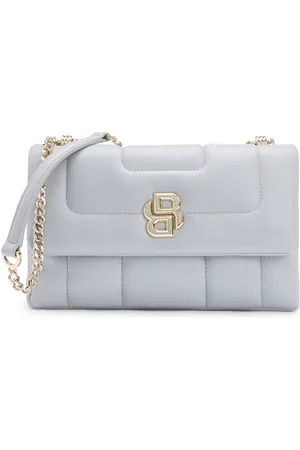 HUGO BOSS Bolso bandolera guateado con detalle metálico de monograma Double B