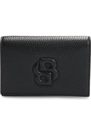 HUGO BOSS Cartera pequeña granulada con monograma Double B