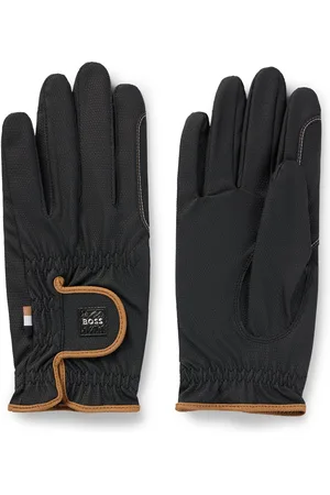 HUGO BOSS Guantes de equitación en piel sintética