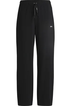HUGO BOSS Pantalones de pijama de algodón elástico con cordones de la marca