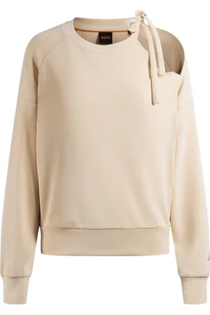 HUGO BOSS Sudadera con lazo en el cuello y logo caligrafiado