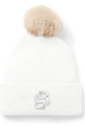 HUGO BOSS Gorro de punto para niños con efecto brillante y monograma Double B