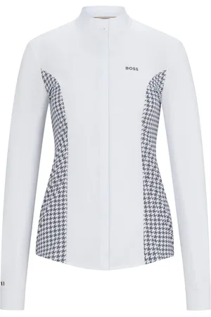 HUGO BOSS Top de exhibición para equitación con apliques de pata de gallo