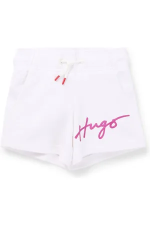 HUGO BOSS Shorts para niños en algodón con logo metalizado