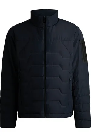 HUGO BOSS Chaqueta de plumón repelente al agua con detalles de cremalleras