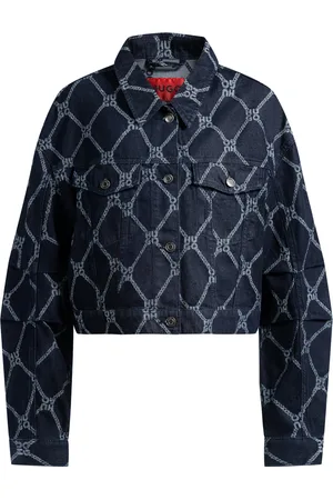 HUGO BOSS Cazadora corta de estilo camionero con motivo de logo apilado