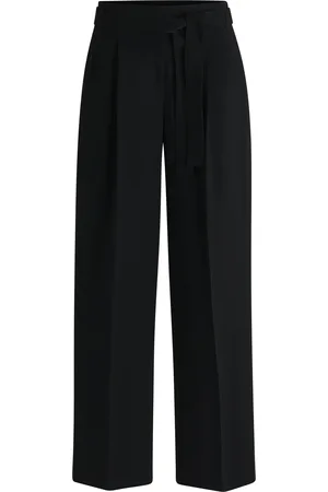 HUGO BOSS Pantalones relaxed fit en crepé japonés resistente a las arrugas