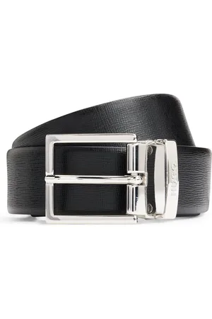HUGO BOSS Cinturón reversible de piel italiana con hebilla con logo