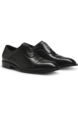HUGO BOSS Zapatos Oxford de piel lisa con puntera marcada