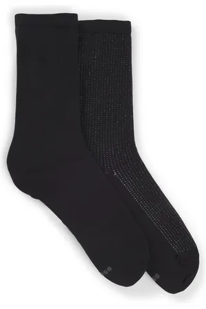 HUGO BOSS Paquete de dos pares de calcetines de largo normal de algodón