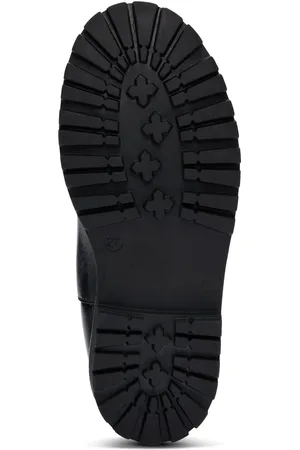 HUGO BOSS Botines Chelsea de charol para niños con paneles de monogramas