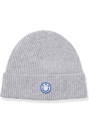 HUGO BOSS Gorro de punto en mezcla de lana con insignia de logo Happy