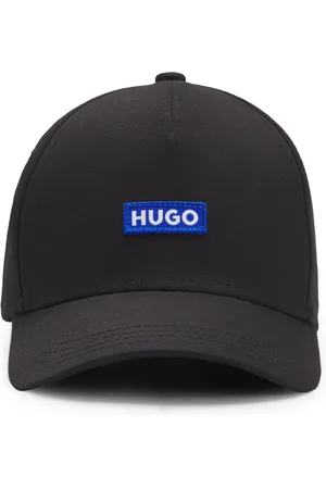 HUGO BOSS Gorra de sarga de algodón con parche de logo azul