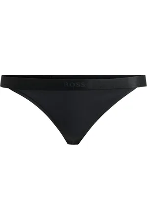 HUGO BOSS Tanga de algodón con logo en la cintura