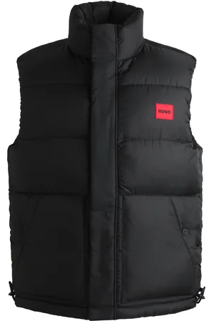 HUGO BOSS Chaleco repelente al agua con etiqueta con logo roja