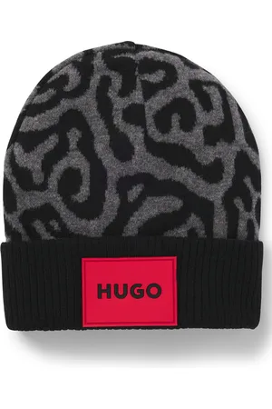 HUGO BOSS Gorro de punto para niños con motivo de guepardo tejido en jacquard