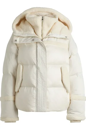 HUGO BOSS Chaqueta de plumón repelente al agua con ribetes de peluche