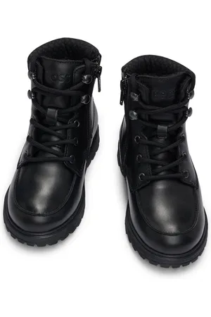 HUGO BOSS Botas de piel de estilo montañero para niños