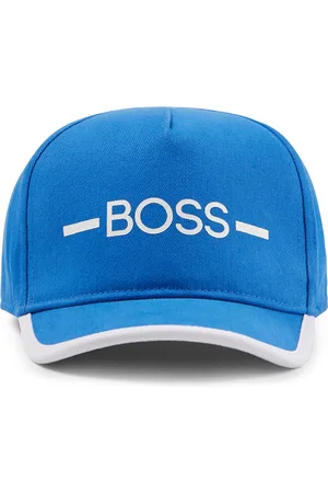 HUGO BOSS Gorra para niños en sarga de algodón con raya y logo