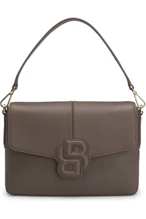 HUGO BOSS Bolso de piel sintética granulada con monograma Double B