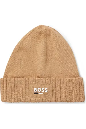 HUGO BOSS Gorro de punto en algodón para niños con logo de efecto de goma