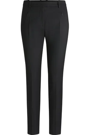 HUGO BOSS Pantalones slim fit tobilleros con cremallera en los bajos