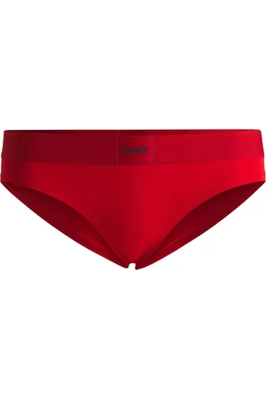 HUGO BOSS Braguitas de algodón elástico con etiqueta con logo roja