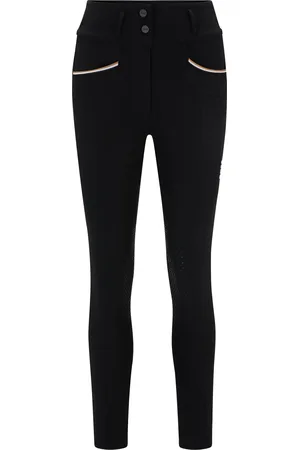HUGO BOSS Pantalones de talle alto para equitación con agarre en las rodillas