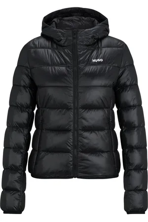 HUGO BOSS Chaqueta acolchada repelente al agua con logo en contraste