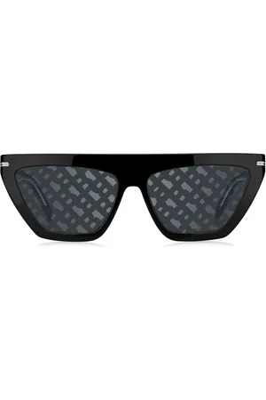 HUGO BOSS Gafas de sol de acetato con lentes estampadas con monogramas