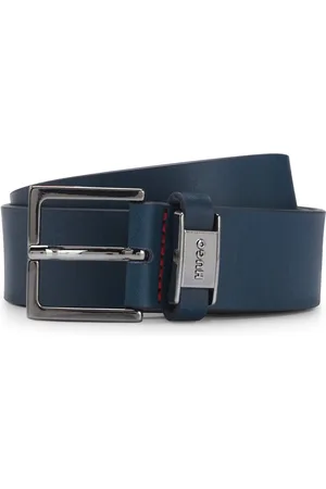 HUGO BOSS Cinturón de piel con logo en la trabilla y herrajes de bronce industrial