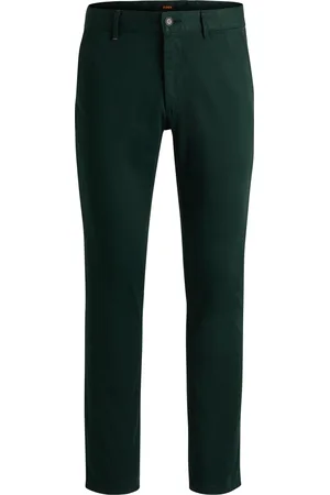 HUGO BOSS Chinos slim fit de raso de algodón elástico