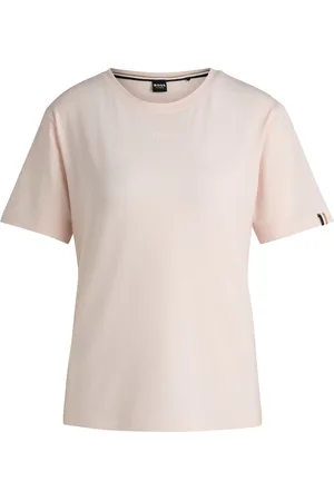 HUGO BOSS Camiseta de pijama en punto de algodón elástico con logo estampado