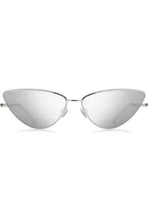 HUGO BOSS Gafas de sol de ojo de gato en acero con detalles de la marca