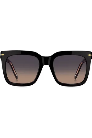 HUGO BOSS Gafas de sol de acetato con detalles metálicos dorados