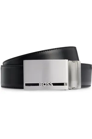 HUGO BOSS Cinturón reversible de piel italiana con cierre de hebilla con placa