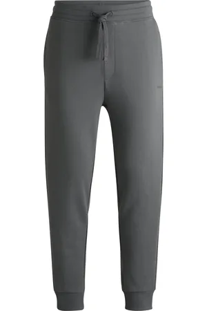 HUGO BOSS Pantalones de chándal en felpa de algodón con logo estampado