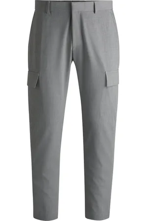 HUGO BOSS Pantalones cargo tapered fit en tejido elástico técnico