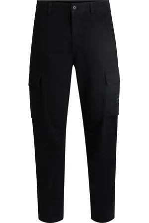 HUGO BOSS Pantalones cargo de sarga de algodón elástico