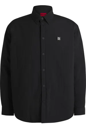 HUGO BOSS Sobrecamisa acolchada relaxed fit con insignia de logo apilado