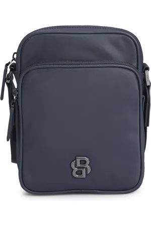 HUGO BOSS Bolso mensajero de sarga con monograma Double B