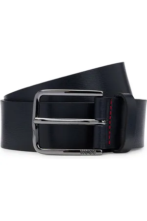 HUGO BOSS Cinturón de piel granulada con hebilla con logo