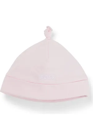HUGO BOSS Gorro de bebé en algodón puro con logo estampado